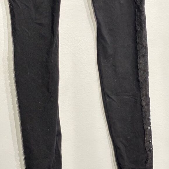 Say what? | Women’s Lace Side Accents Black Leggings Size - Picture 11 of 11
